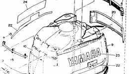 Top Cowling for лодочного мотора YAMAHA L250TXRR1993 year 