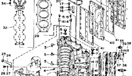 Cylinder Crankcase для лодочного мотора YAMAHA P150TLRQ1992 г. 