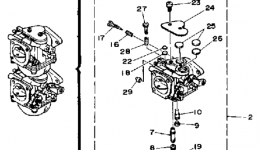 Карбюратор для лодочного мотора YAMAHA CV40ELD1990 г. 