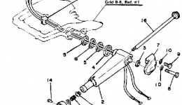 Steering для лодочного мотора YAMAHA 25ESH1987 г. 