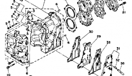Crankcase Cylinder для лодочного мотора YAMAHA 25ELHQ1992 г. 