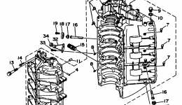 Cylinder Crankcase 1 для лодочного мотора YAMAHA S225TURU1996 г. 