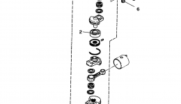 Коленвал и поршневая группа для лодочного мотора YAMAHA 8MLHW1998 г. 
