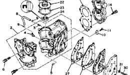 Crankcase Cylinder для лодочного мотора YAMAHA 30ESN1984 г. 