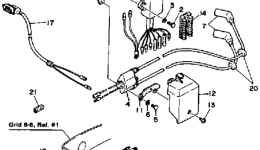 Electrical для лодочного мотора YAMAHA F9.9SH1987 г. 