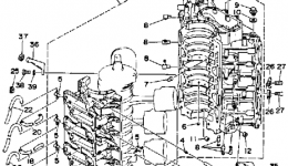 Cylinder Crankcase 1 for лодочного мотора YAMAHA P200TLRQ1992 year 