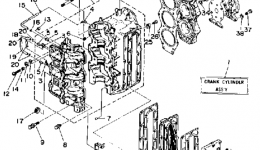 Cylinder Crankcase для лодочного мотора YAMAHA 90ETLD-JD1990 г. 