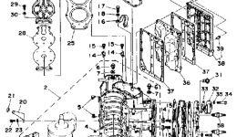Cylinder Crankcase для лодочного мотора YAMAHA L130ETXDA1990 г. 