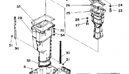 Upper Casing для лодочного мотора YAMAHA 115ETLD_JD (115ETLD-JD)1990 г. 