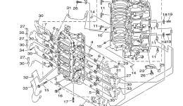 Cylinder Crankcase 1 для лодочного мотора YAMAHA VZ175TLR (0405) 6J9-1009041~1010913 VZ175TLR 62H-1000920~10012982006 г. 