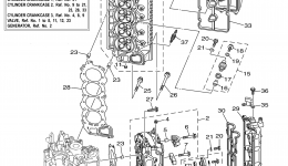 Cylinder Crankcase 2 for лодочного мотора YAMAHA F300TUR (1207) 6BJ-1000001~ LF300TXR_TUR 6BK-1000001~2006 year 