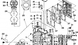 Cylinder Crankcase для лодочного мотора YAMAHA C115TXRT1995 г. 