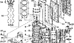 Cylinder Crankcase для лодочного мотора YAMAHA 200ETLDA1990 г. 