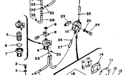FUEL SYSTEM для лодочного мотора YAMAHA 90ETLJ1986 г. 