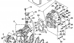 Cylinder Crankcase для лодочного мотора YAMAHA T9.9ELHW1998 г. 