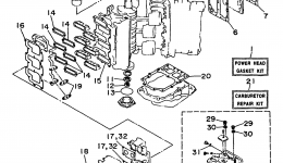 Repair Kit 1 S L200 для лодочного мотора YAMAHA S150TLRW1998 г. 