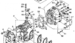 Cylinder Crankcase для лодочного мотора YAMAHA F9.9SD1990 г. 