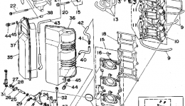 Intake для лодочного мотора YAMAHA L250TXRT1995 г. 