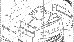 Top Cowling для лодочного мотора YAMAHA SX225TURA2002 г. 