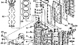 Cylinder Crankcase для лодочного мотора YAMAHA 200TJRQ (200TJRQ)1992 г. 