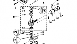 Crankcase Cylinder Piston for лодочного мотора YAMAHA 3SF1989 year 