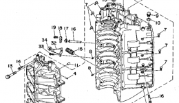 Cylinder Crankcase for лодочного мотора YAMAHA L225TXRT1995 year 