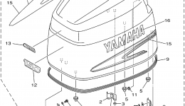 Top Cowling для лодочного мотора YAMAHA 150TXRA2002 г. 
