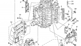 Intake 1 для лодочного мотора YAMAHA F250TXR (0407) 6P2-1021904~ LF250TXR_TUR 6P3-1009546~2006 г. 
