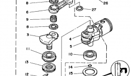 Коленвал и поршневая группа для лодочного мотора YAMAHA C25ELRT1995 г. 