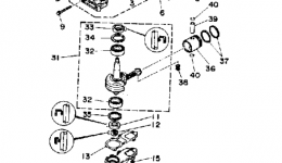 Crankcase Cylinder Piston для лодочного мотора YAMAHA 3MLHP1991 г. 