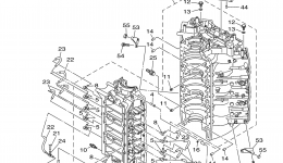 Cylinder Crankcase 1 для лодочного мотора YAMAHA VZ225TLR (0406) 6P5-1002109~1003472_VZ225TLR 60Y-1004590~ VZ250TLR2006 г. 
