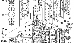 Crankcase Cylinder для лодочного мотора YAMAHA 150ETLG-JD (150ETLG-JD)1988 г. 