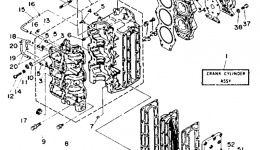 Cylinder Crankcase для лодочного мотора YAMAHA C85TLRR1993 г. 