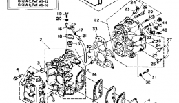 Cylinder Crankcase для лодочного мотора YAMAHA F9.9MLHQ1992 г. 