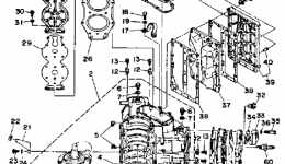 Cylinder Crankcase for лодочного мотора YAMAHA C115TXRQ1992 year 