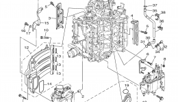 Intake 1 для лодочного мотора YAMAHA F225TLR (0407) 6BB-1000001~2006 г. 