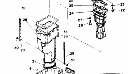 Upper Casing для лодочного мотора YAMAHA 130TLRR1993 г. 