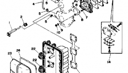 Intake для лодочного мотора YAMAHA C85TLRP1991 г. 