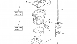Repair Kit 3 для лодочного мотора YAMAHA T9.9GPLR (0407) 6AVK 1000001~2006 г. 
