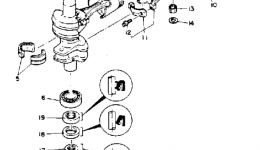 Коленвал и поршневая группа для лодочного мотора YAMAHA C40PLRQ1992 г. 