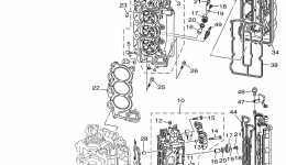 Cylinder Crankcase 2 для лодочного мотора YAMAHA F250TUR (0405) 6P2-1002895~1011651 LF250TXR_TUR 6P3-1000957~100542006 г. 