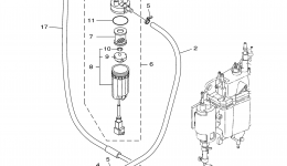 Fuel 1 для лодочного мотора YAMAHA LF250TXR (0407) 6P2-1021904~ LF250TXR_TUR 6P3-1009546~2006 г. 