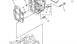 Cylinder Crankcase 2 for лодочного мотора YAMAHA F15MSHX1999 year 