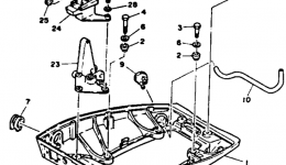 Bottom Cowling для лодочного мотора YAMAHA F9.9MLHR1993 г. 