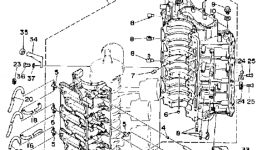 Cylinder Crankcase 1 для лодочного мотора YAMAHA 225ETLDA1990 г. 