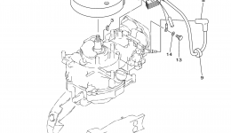 GENERATOR для лодочного мотора YAMAHA F4MLH (0406) 68D-1051455~10651442006 г. 
