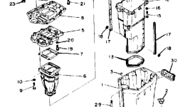 Upper Casing для лодочного мотора YAMAHA PROV150LJ1986 г. 
