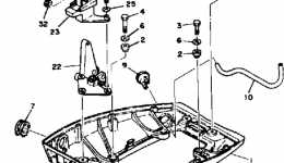Bottom Cowling для лодочного мотора YAMAHA F9.9LJ1986 г. 