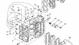 Cylinder Crankcase для лодочного мотора YAMAHA 40TLR (0405) 6H4K-1009495~1012143 50TLR 6H5K-1007174~10131722006 г. 