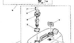 Топливный бак для лодочного мотора YAMAHA 115ETLD_JD (130ETLD)1990 г. 